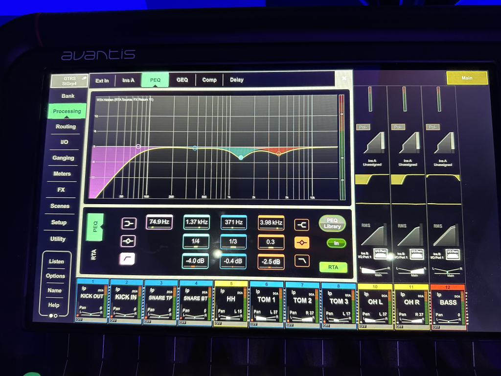 Allen and Heath Avantis Review 2024 EQ Screen